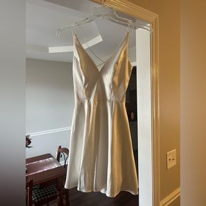 White Satin Dress